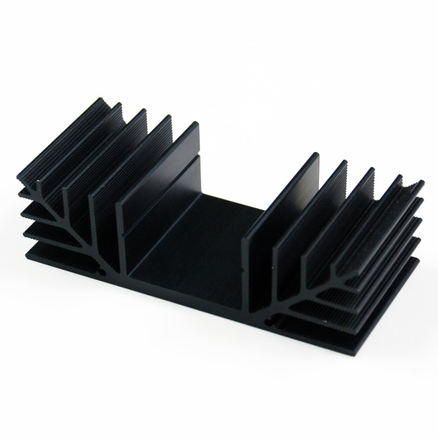 SS620 4.5" x2" x1" Aluminum Black Heat Sink